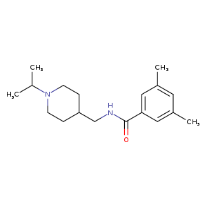 3,5-dimethyl-N-{[1-(propan-2-yl)piperidin-4-yl]methyl}benzamide