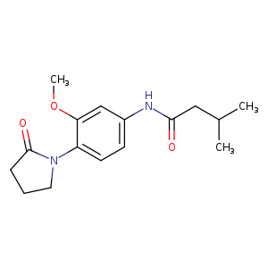 N-[3-methoxy-4-(2-oxopyrrolidin-1-yl)phenyl]-3-methylbutanamide