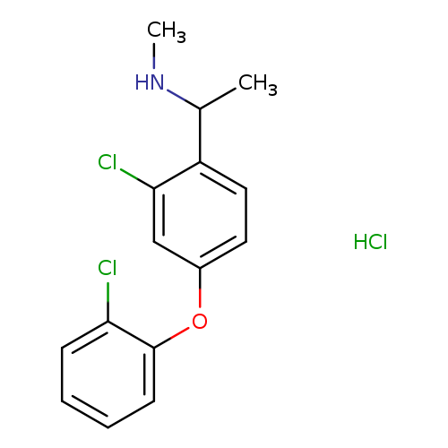 {1-[2-chloro-4-(2-chlorophenoxy)phenyl]ethyl}(methyl)amine hydrochloride