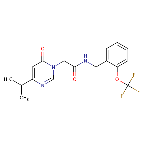 2-[6-oxo-4-(propan-2-yl)-1,6-dihydropyrimidin-1-yl]-N-{[2-(trifluoromethoxy)phenyl]methyl}acetamide