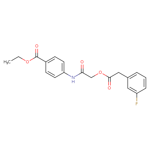 ethyl 4-(2-{[2-(3-fluorophenyl)acetyl]oxy}acetamido)benzoate