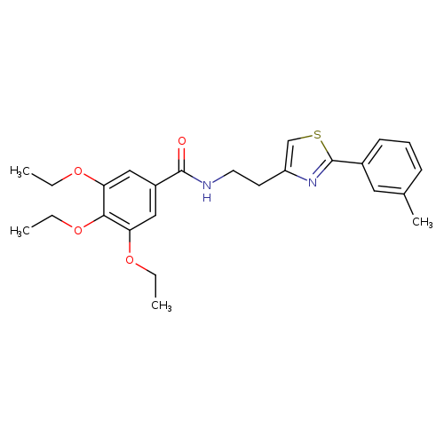 3,4,5-triethoxy-N-{2-[2-(3-methylphenyl)-1,3-thiazol-4-yl]ethyl}benzamide