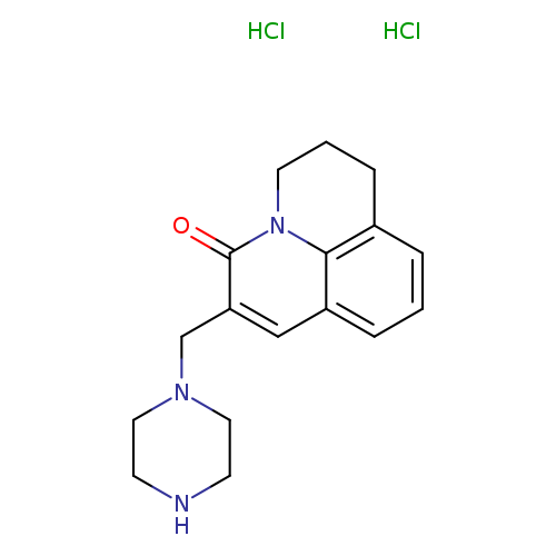 2-(piperazin-1-ylmethyl)-6,7-dihydropyrido[3,2,1-ij]quinolin-3(5H)-one dihydrochloride