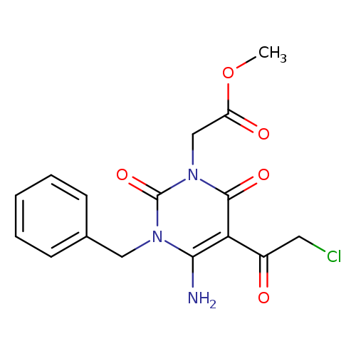 methyl 2-[4-amino-3-benzyl-5-(2-chloroacetyl)-2,6-dioxo-1,2,3,6-tetrahydropyrimidin-1-yl]acetate