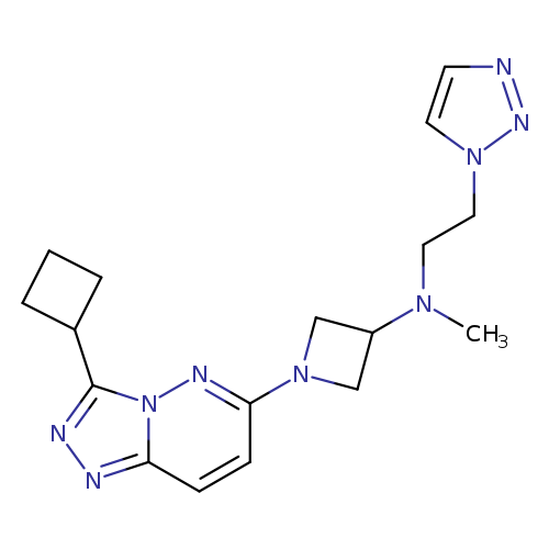 1-{3-cyclobutyl-[1,2,4]triazolo[4,3-b]pyridazin-6-yl}-N-methyl-N-[2-(1H-1,2,3-triazol-1-yl)ethyl]azetidin-3-amine