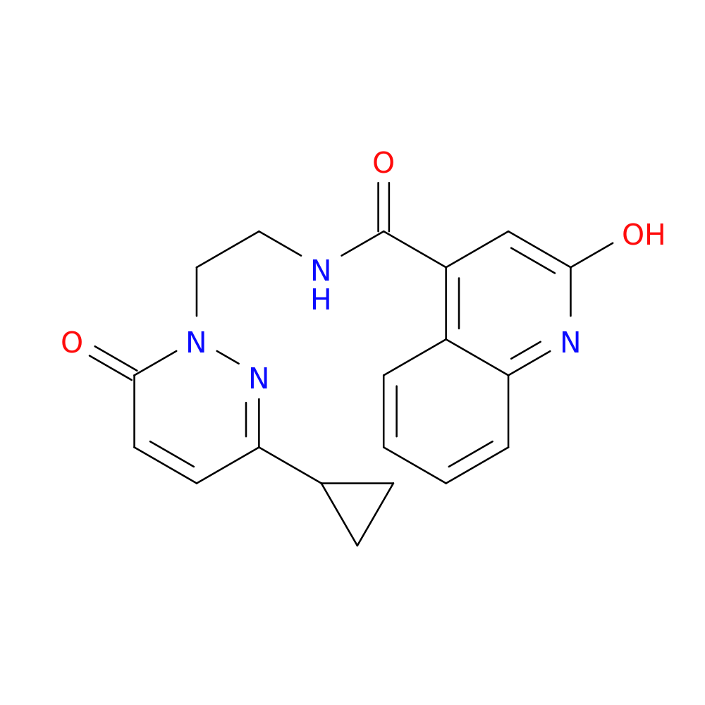 N-[2-(3-cyclopropyl-6-oxo-1,6-dihydropyridazin-1-yl)ethyl]-2-hydroxyquinoline-4-carboxamide