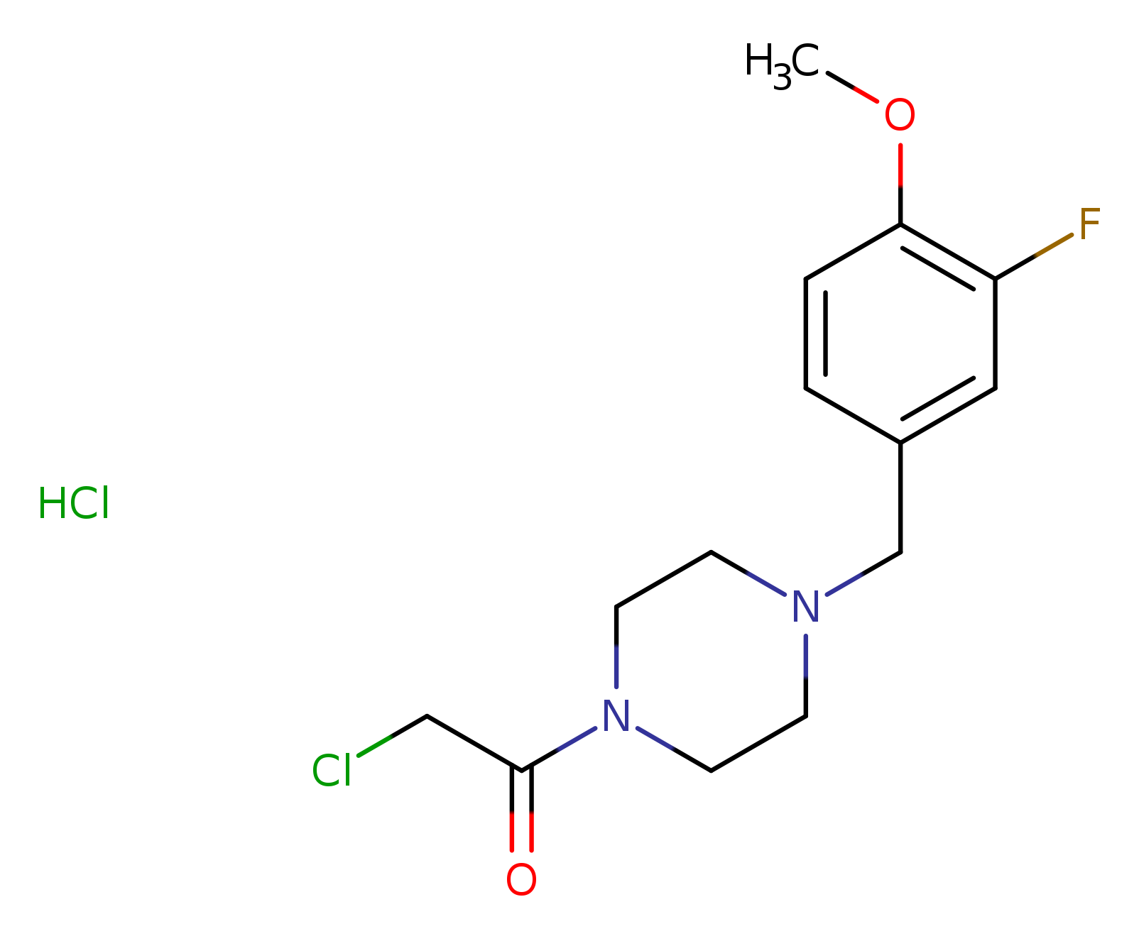 2-chloro-1-{4-[(3-fluoro-4-methoxyphenyl)methyl]piperazin-1-yl}ethan-1-one hydrochloride