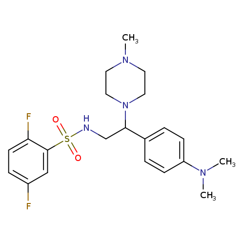 N-{2-[4-(dimethylamino)phenyl]-2-(4-methylpiperazin-1-yl)ethyl}-2,5-difluorobenzene-1-sulfonamide