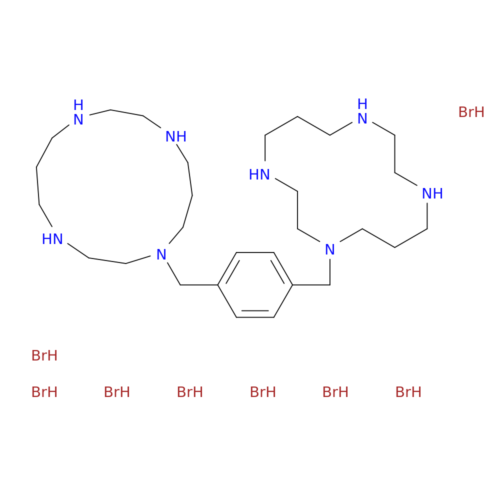 1,4-Bis((1,4,8,11-tetraazacyclotetradecan-1-yl)methyl)benzene octahydrobromide