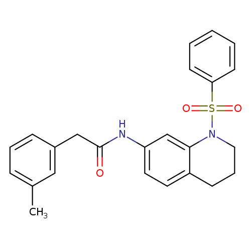 N-[1-(benzenesulfonyl)-1,2,3,4-tetrahydroquinolin-7-yl]-2-(3-methylphenyl)acetamide