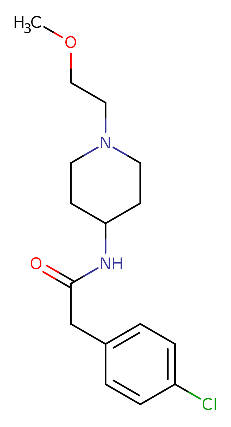 2-(4-chlorophenyl)-N-[1-(2-methoxyethyl)piperidin-4-yl]acetamide