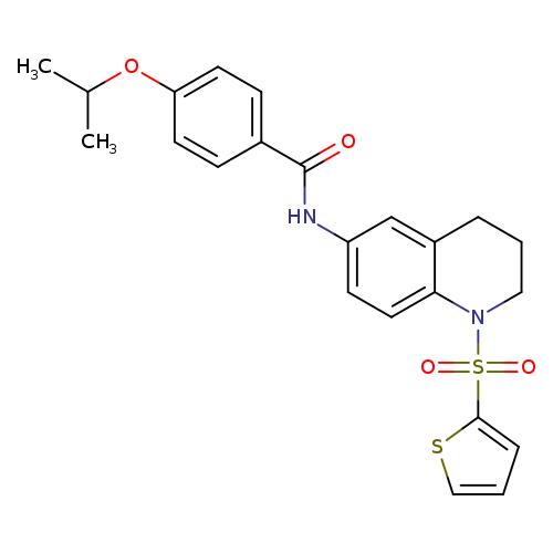 4-(propan-2-yloxy)-N-[1-(thiophene-2-sulfonyl)-1,2,3,4-tetrahydroquinolin-6-yl]benzamide