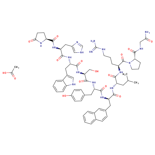 Luteinizing hormone-releasing factor (swine),6-[3-(2-naphthalenyl)-D-alanine]-, acetate (salt)