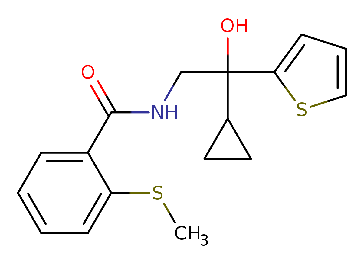 N-[2-cyclopropyl-2-hydroxy-2-(thiophen-2-yl)ethyl]-2-(methylsulfanyl)benzamide