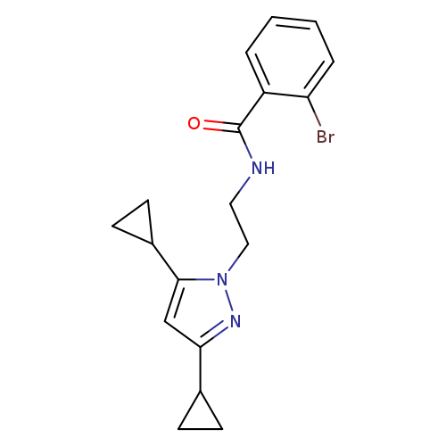 2-bromo-N-[2-(3,5-dicyclopropyl-1H-pyrazol-1-yl)ethyl]benzamide