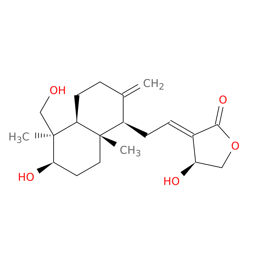 (3E,4S)-3-[2-[(1R,4aS,5R,6R,8aS)-Decahydro-6-hydroxy-5-(hydroxymethyl)-5,8a-dimethyl-2-methylene-1-naphthalenyl]ethylidene]dihydro-4-hydroxy-2(3H)-furanone