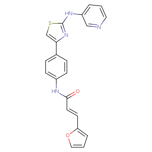 (2E)-3-(furan-2-yl)-N-(4-{2-[(pyridin-3-yl)amino]-1,3-thiazol-4-yl}phenyl)prop-2-enamide