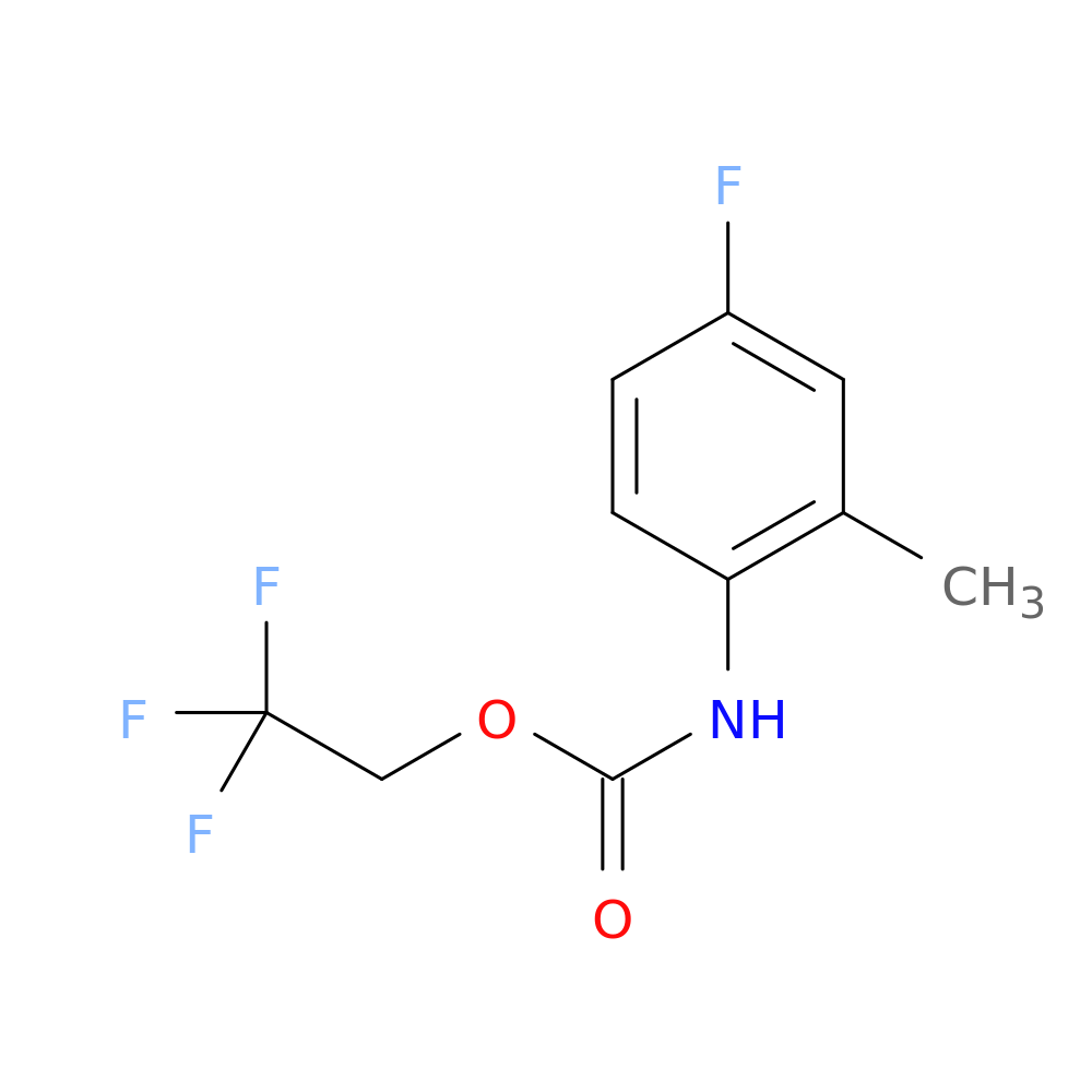 2,2,2-Trifluoroethyl 4-fluoro-2-methylphenylcarbamate