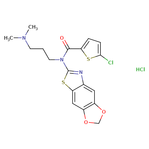 5-chloro-N-[3-(dimethylamino)propyl]-N-{4,6-dioxa-10-thia-12-azatricyclo[7.3.0.0^{3,7}]dodeca-1(9),2,7,11-tetraen-11-yl}thiophene-2-carboxamide hydrochloride