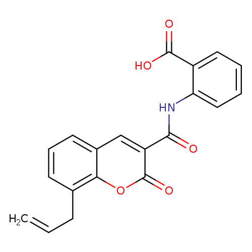 2-[2-oxo-8-(prop-2-en-1-yl)-2H-chromene-3-amido]benzoic acid
