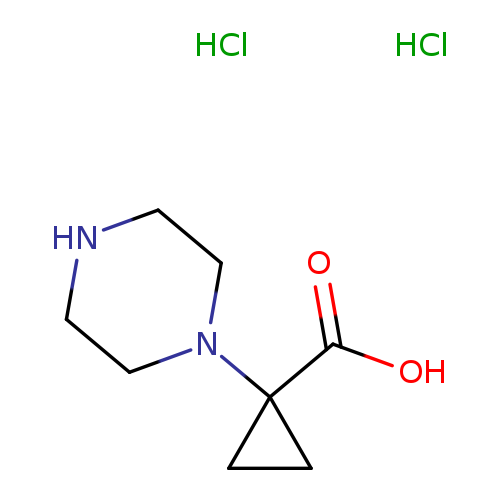 1-(piperazin-1-yl)cyclopropane-1-carboxylic acid dihydrochloride