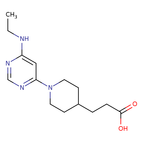 3-{1-[6-(ethylamino)pyrimidin-4-yl]piperidin-4-yl}propanoic acid