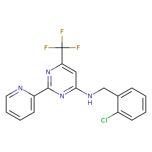 N-[(2-chlorophenyl)methyl]-2-(pyridin-2-yl)-6-(trifluoromethyl)pyrimidin-4-amine