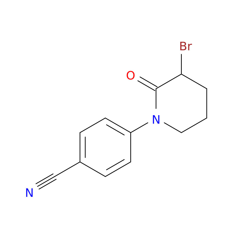 4-(3-bromo-2-oxopiperidin-1-yl)benzonitrile