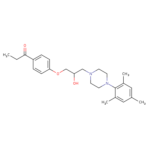 1-(4-{2-hydroxy-3-[4-(2,4,6-trimethylphenyl)piperazin-1-yl]propoxy}phenyl)propan-1-one