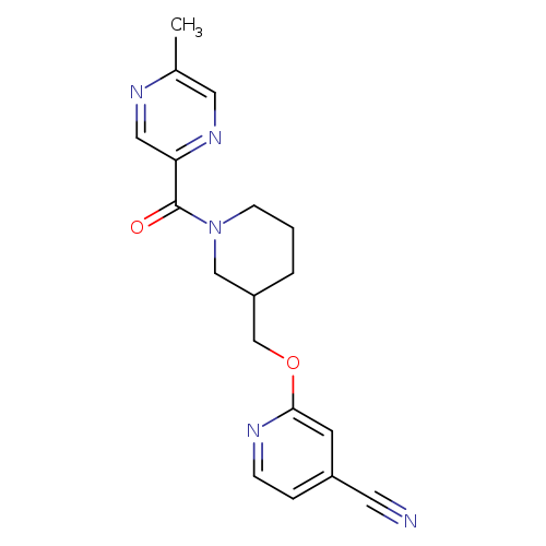2-{[1-(5-methylpyrazine-2-carbonyl)piperidin-3-yl]methoxy}pyridine-4-carbonitrile