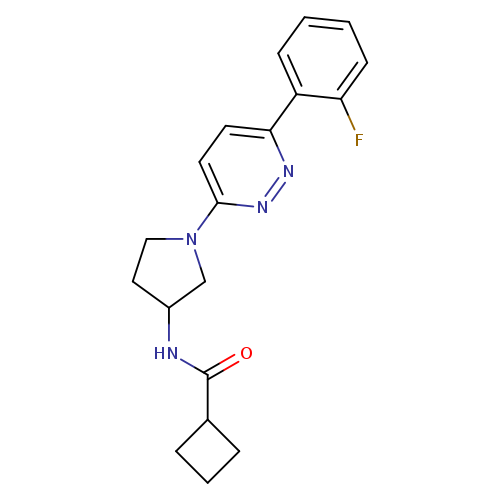 N-{1-[6-(2-fluorophenyl)pyridazin-3-yl]pyrrolidin-3-yl}cyclobutanecarboxamide