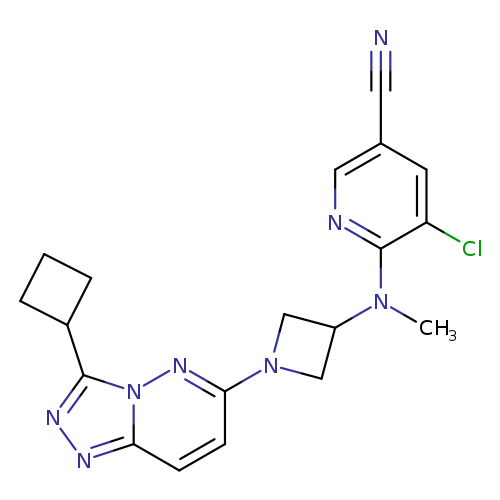 5-chloro-6-[(1-{3-cyclobutyl-[1,2,4]triazolo[4,3-b]pyridazin-6-yl}azetidin-3-yl)(methyl)amino]pyridine-3-carbonitrile