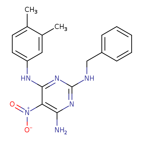 N~2~-benzyl-N~4~-(3,4-dimethylphenyl)-5-nitro-2,4,6-pyrimidinetriamine