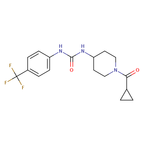 1-(1-cyclopropanecarbonylpiperidin-4-yl)-3-[4-(trifluoromethyl)phenyl]urea
