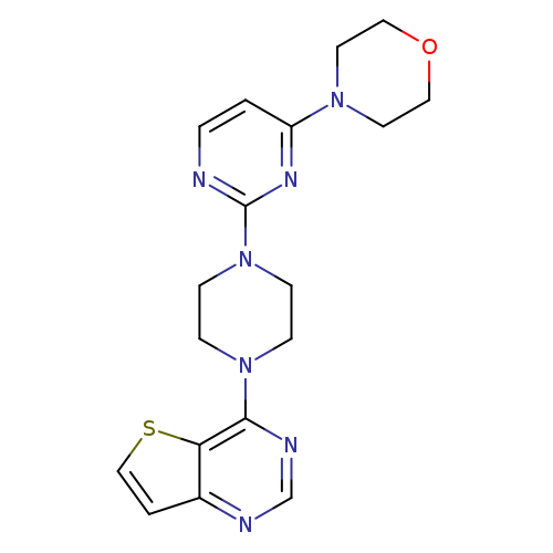 4-[2-(4-{thieno[3,2-d]pyrimidin-4-yl}piperazin-1-yl)pyrimidin-4-yl]morpholine