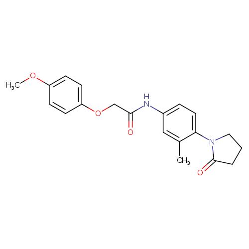 2-(4-methoxyphenoxy)-N-[3-methyl-4-(2-oxopyrrolidin-1-yl)phenyl]acetamide