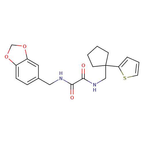 N'-[(2H-1,3-benzodioxol-5-yl)methyl]-N-{[1-(thiophen-2-yl)cyclopentyl]methyl}ethanediamide