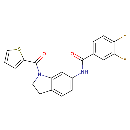 3,4-difluoro-N-[1-(thiophene-2-carbonyl)-2,3-dihydro-1H-indol-6-yl]benzamide