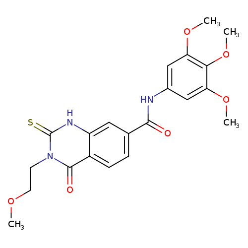 3-(2-methoxyethyl)-4-oxo-2-sulfanylidene-N-(3,4,5-trimethoxyphenyl)-1,2,3,4-tetrahydroquinazoline-7-carboxamide
