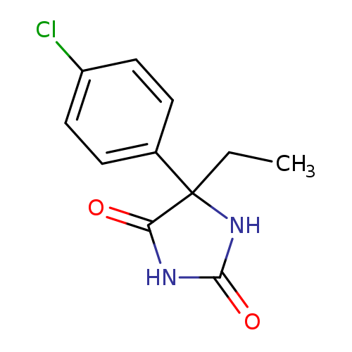2,4-Imidazolidinedione, 5-(4-chlorophenyl)-5-ethyl-