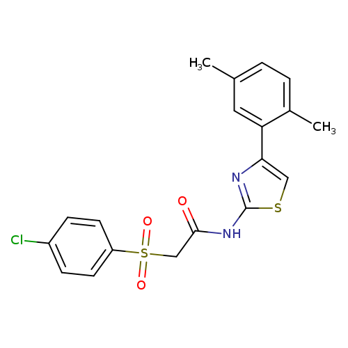 2-(4-chlorobenzenesulfonyl)-N-[4-(2,5-dimethylphenyl)-1,3-thiazol-2-yl]acetamide