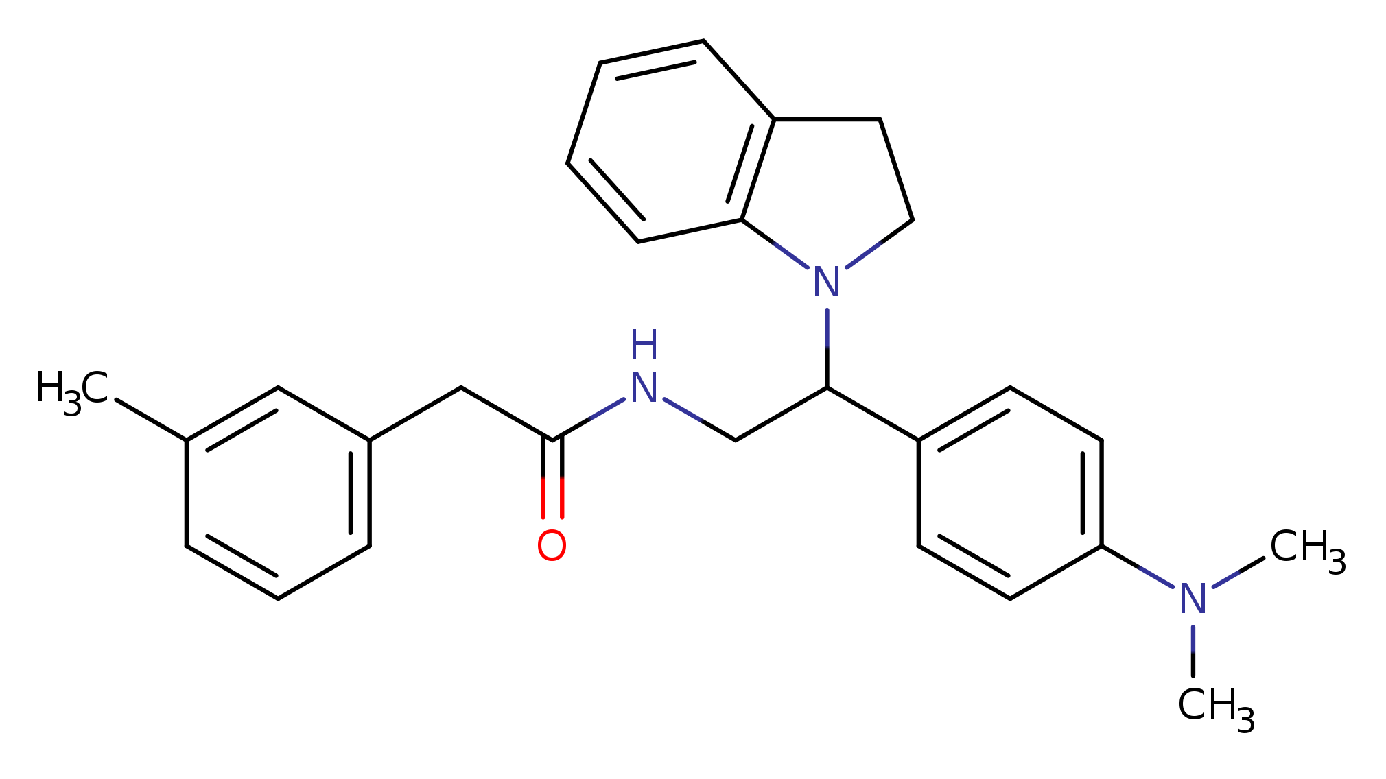 N-[2-(2,3-dihydro-1H-indol-1-yl)-2-[4-(dimethylamino)phenyl]ethyl]-2-(3-methylphenyl)acetamide