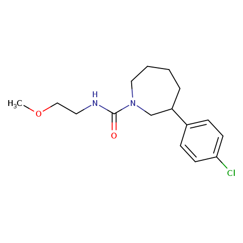 3-(4-chlorophenyl)-N-(2-methoxyethyl)azepane-1-carboxamide