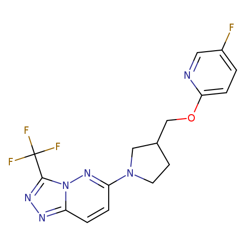 5-fluoro-2-({1-[3-(trifluoromethyl)-[1,2,4]triazolo[4,3-b]pyridazin-6-yl]pyrrolidin-3-yl}methoxy)pyridine