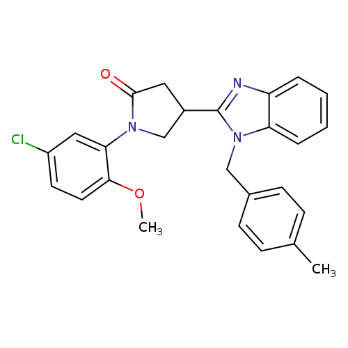 1-(5-chloro-2-methoxyphenyl)-4-{1-[(4-methylphenyl)methyl]-1H-1,3-benzodiazol-2-yl}pyrrolidin-2-one