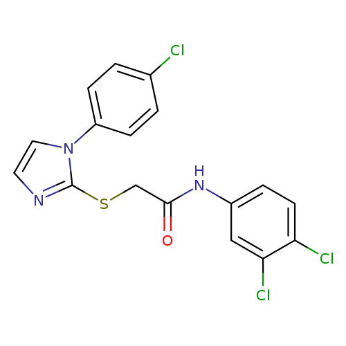 2-{[1-(4-chlorophenyl)-1H-imidazol-2-yl]sulfanyl}-N-(3,4-dichlorophenyl)acetamide