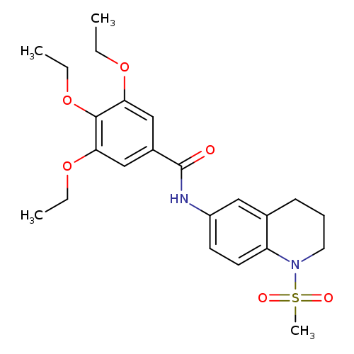 3,4,5-triethoxy-N-(1-methanesulfonyl-1,2,3,4-tetrahydroquinolin-6-yl)benzamide