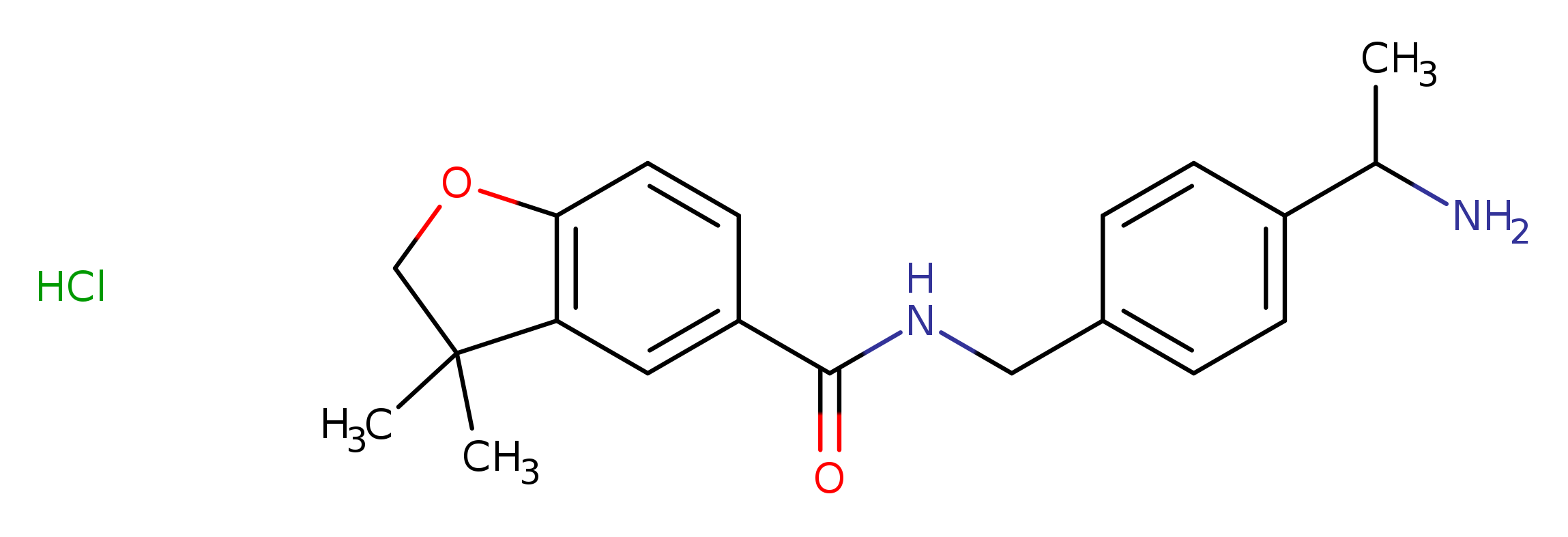 N-{[4-(1-aminoethyl)phenyl]methyl}-3,3-dimethyl-2,3-dihydro-1-benzofuran-5-carboxamide hydrochloride