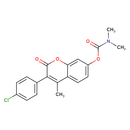 3-(4-chlorophenyl)-4-methyl-2-oxo-2H-chromen-7-yl N,N-dimethylcarbamate