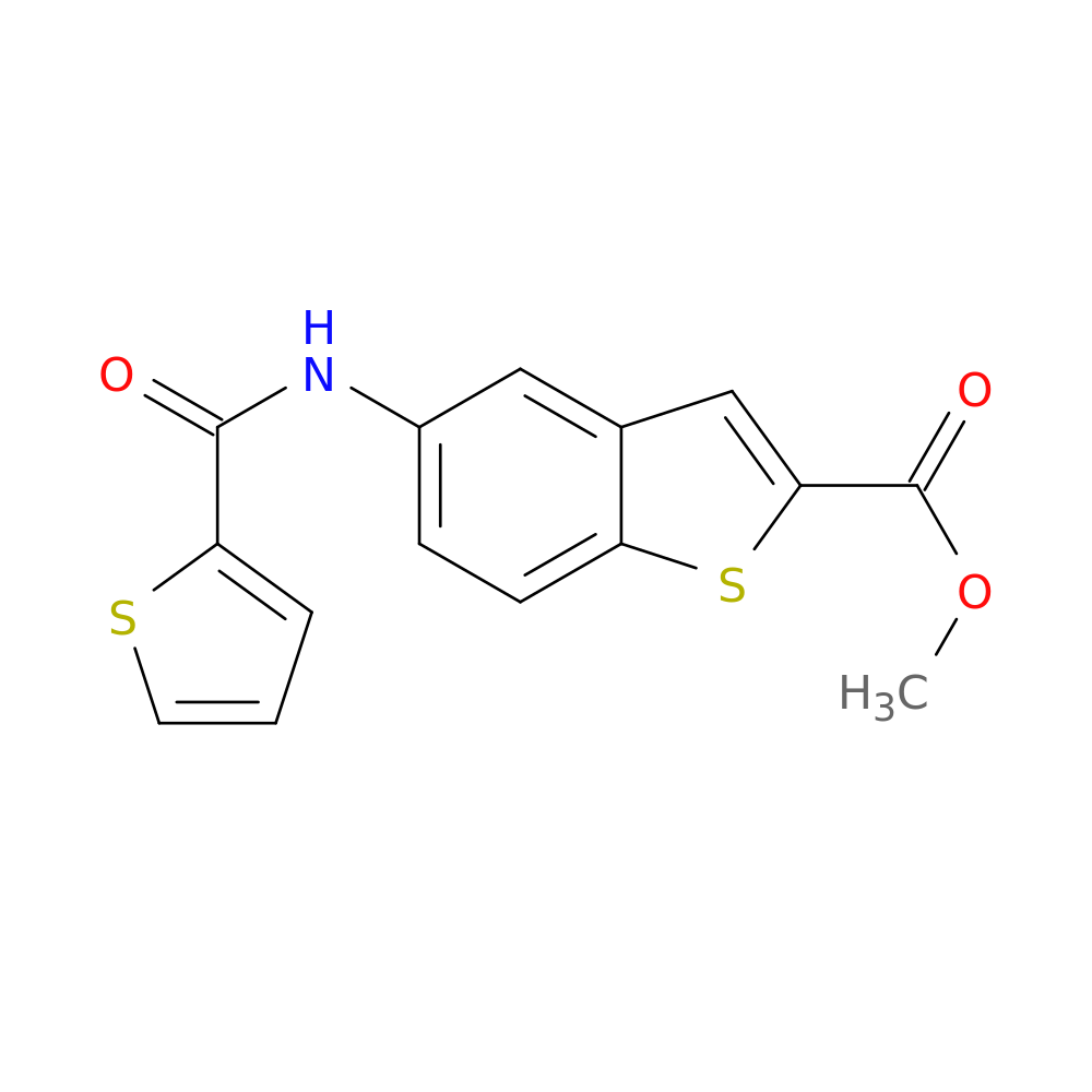 methyl 5-(thiophene-2-amido)-1-benzothiophene-2-carboxylate